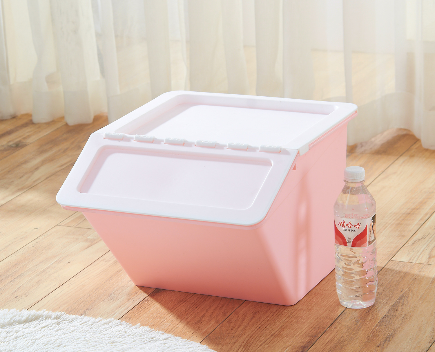 爆款热销家居厨房杂粮储物桶 炫彩磨砂多功