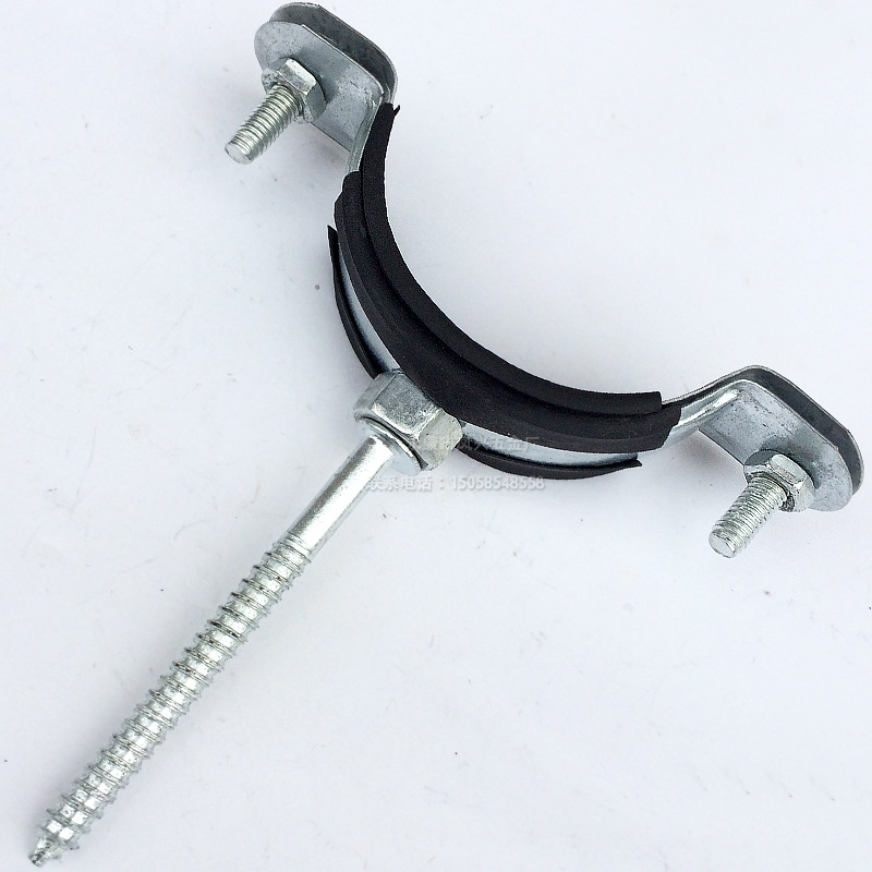 供应套皮铁管卡 ppr金属管夹 优质抱卡 32mm u型铁皮卡 厂家直销