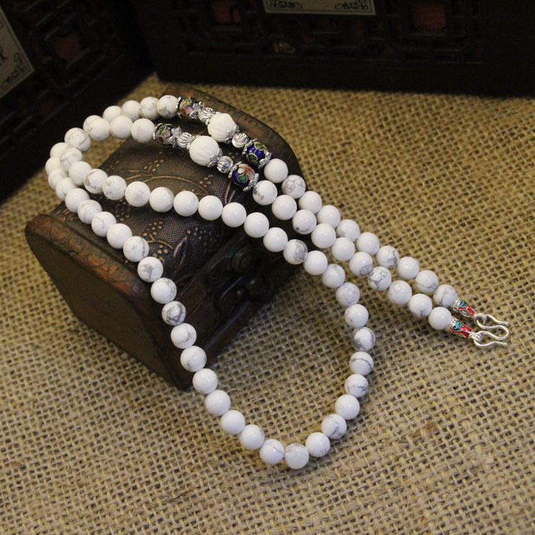 泰国佛牌链 天然白松石佛牌专用项链 男女款毛衣链 不含佛牌