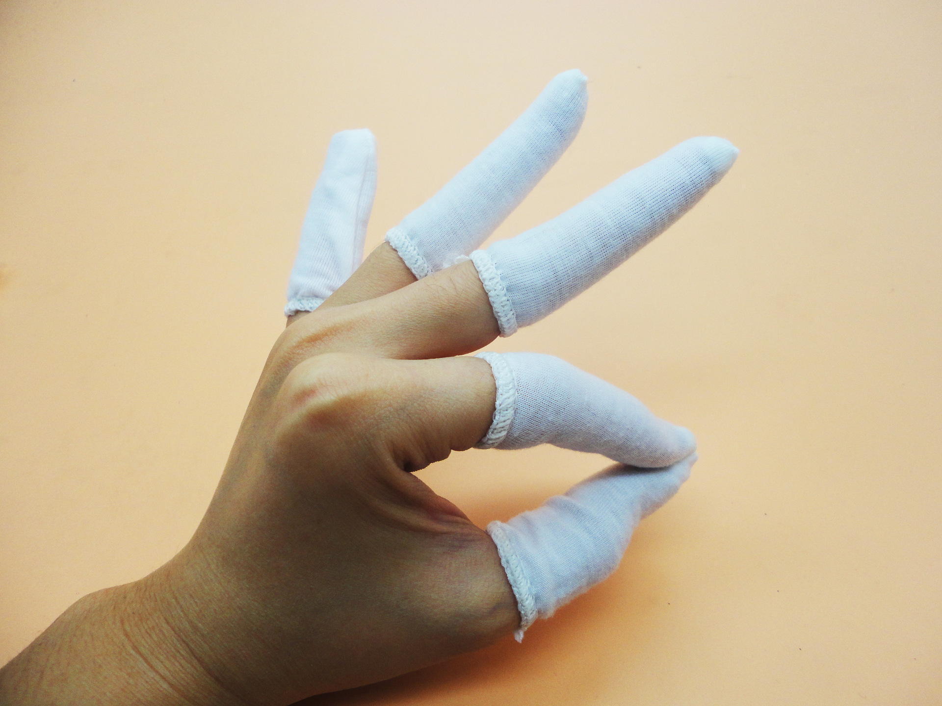 东莞厂家直销无尘纯棉布手指套劳保用品布手指套