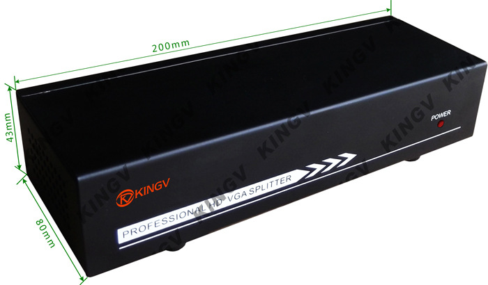 王视vga分配器1分4型号:kingv-vga0104,图片如下:   &diams; 亲们拍前