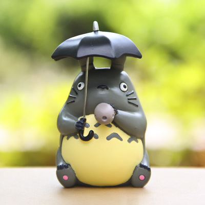 宫崎骏となりのトトロ特大号坐姿打伞吹埙龙猫diy百搭公仔摆件