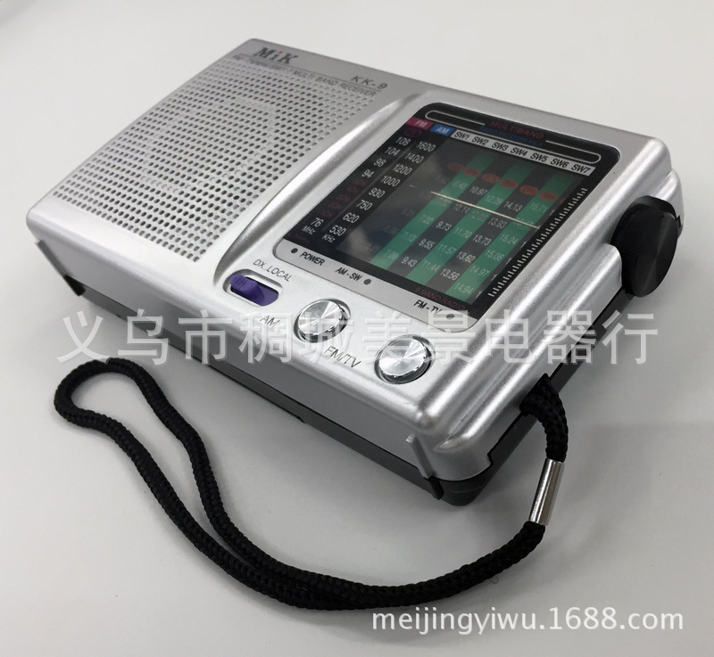KK9 FM(TV)/MW/SW1-7/9波段收音机 迷你老人收音机 KK9收音机详情图3