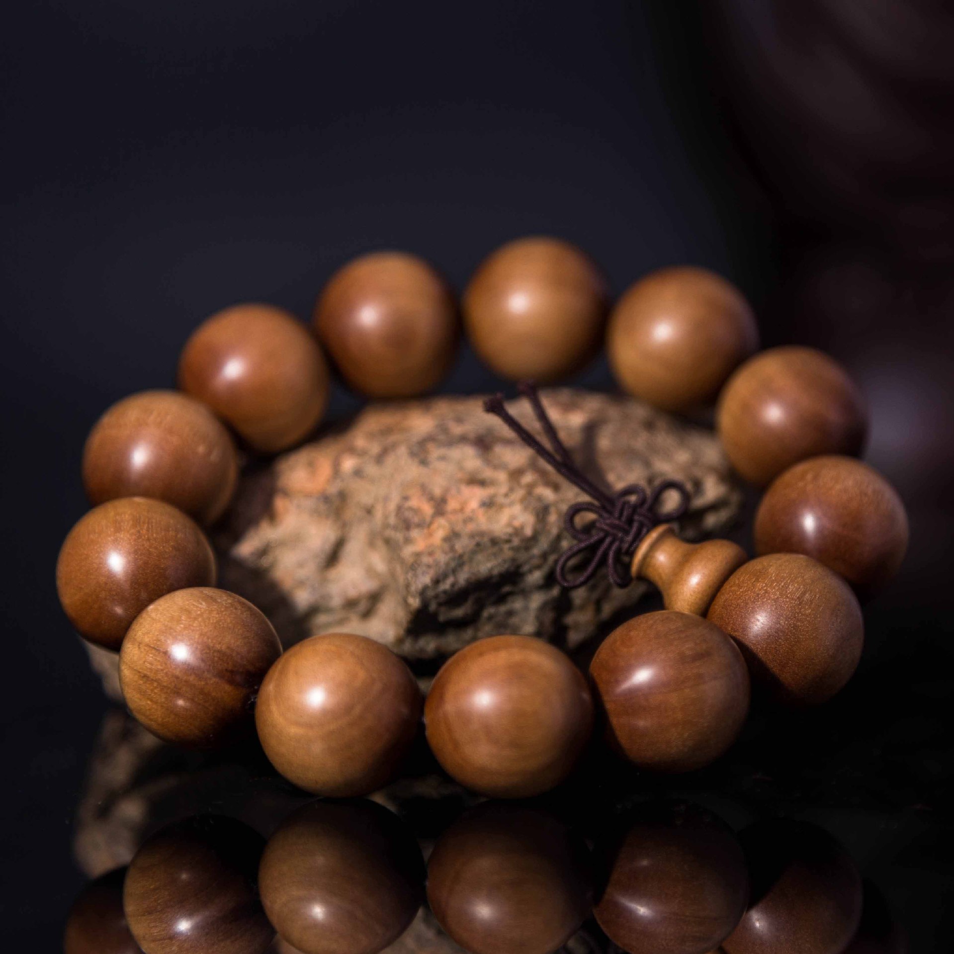 印度老山檀香沉水老料精美佛珠手链108男女款情侣檀香木手串2.