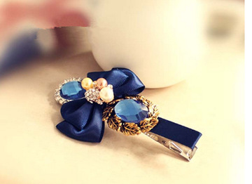 韩版女士水钻饰品蝴蝶结边夹发卡 头饰批发 义乌 小饰品-阿里巴巴