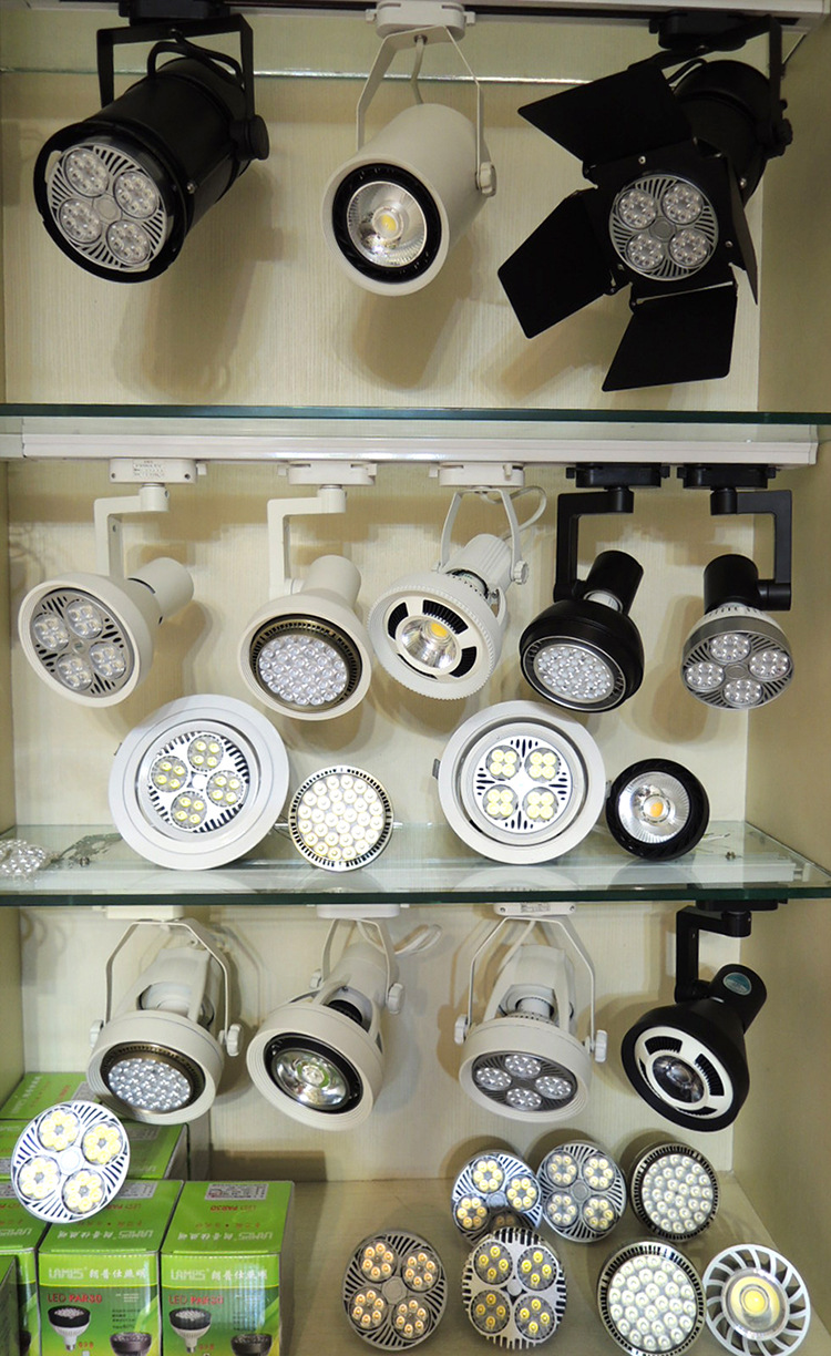 厂家直销 led轨道射灯 led 25w轨道射灯 服装珠宝店led轨道射灯