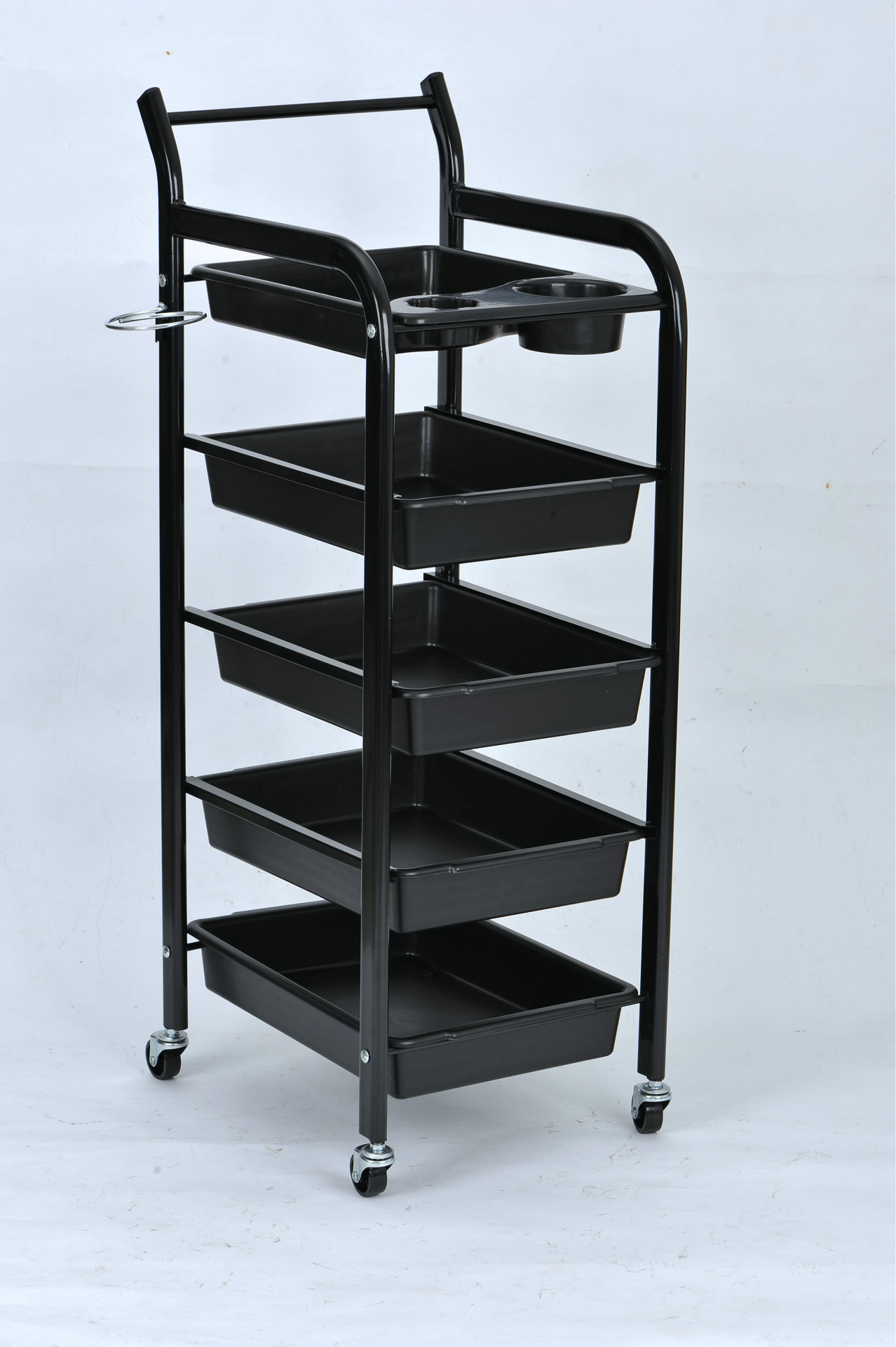 【特价美发车】发廊染发手推车美发工具车五层黑色型号903