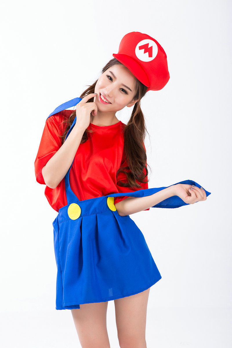 万圣节化妆舞会装扮服装女款超级玛丽服装套