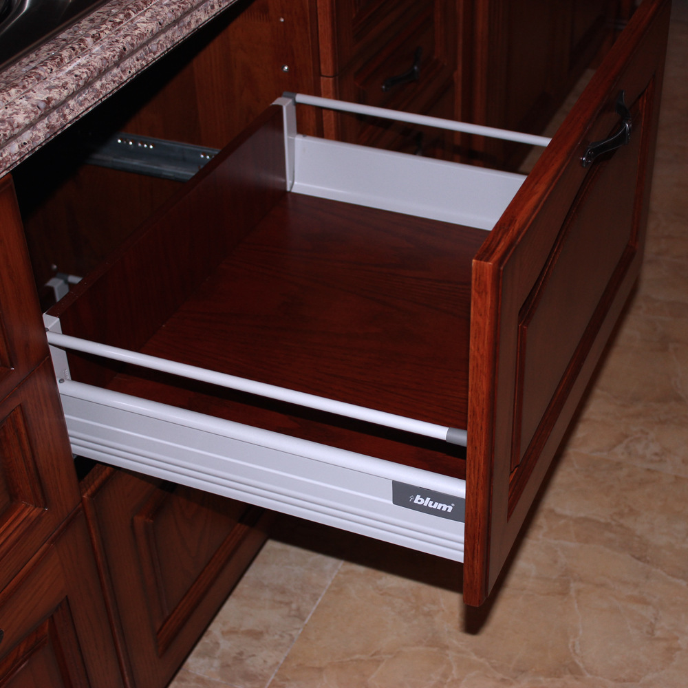 百隆中抽 b高 blum金属抽屉带杆 进口灰色中抽b135mm 奥地利进口