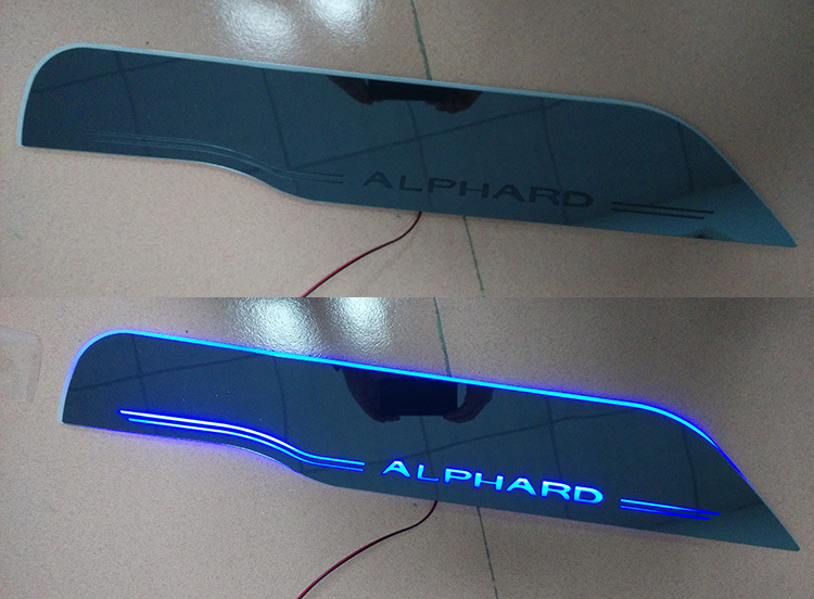 alphard埃尔法vellfire迎宾踏板灯 定制门槛踏板流光led装饰灯