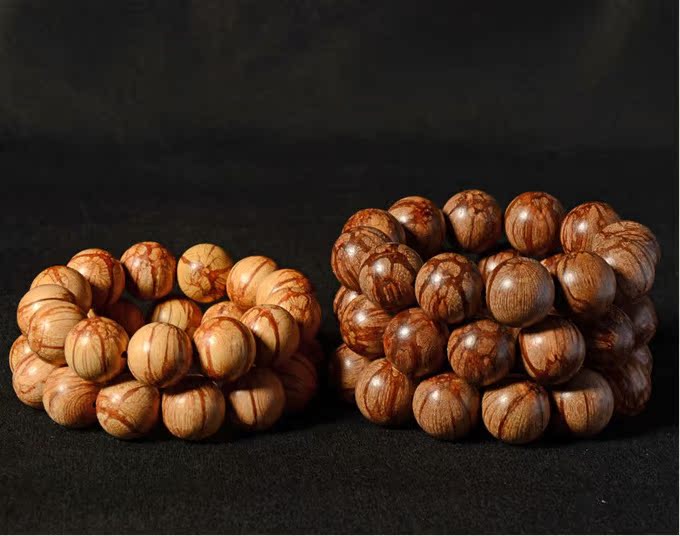 天然梅花丹沉香佛珠手串药性理疗工艺品手玩把件沉香手链饰品