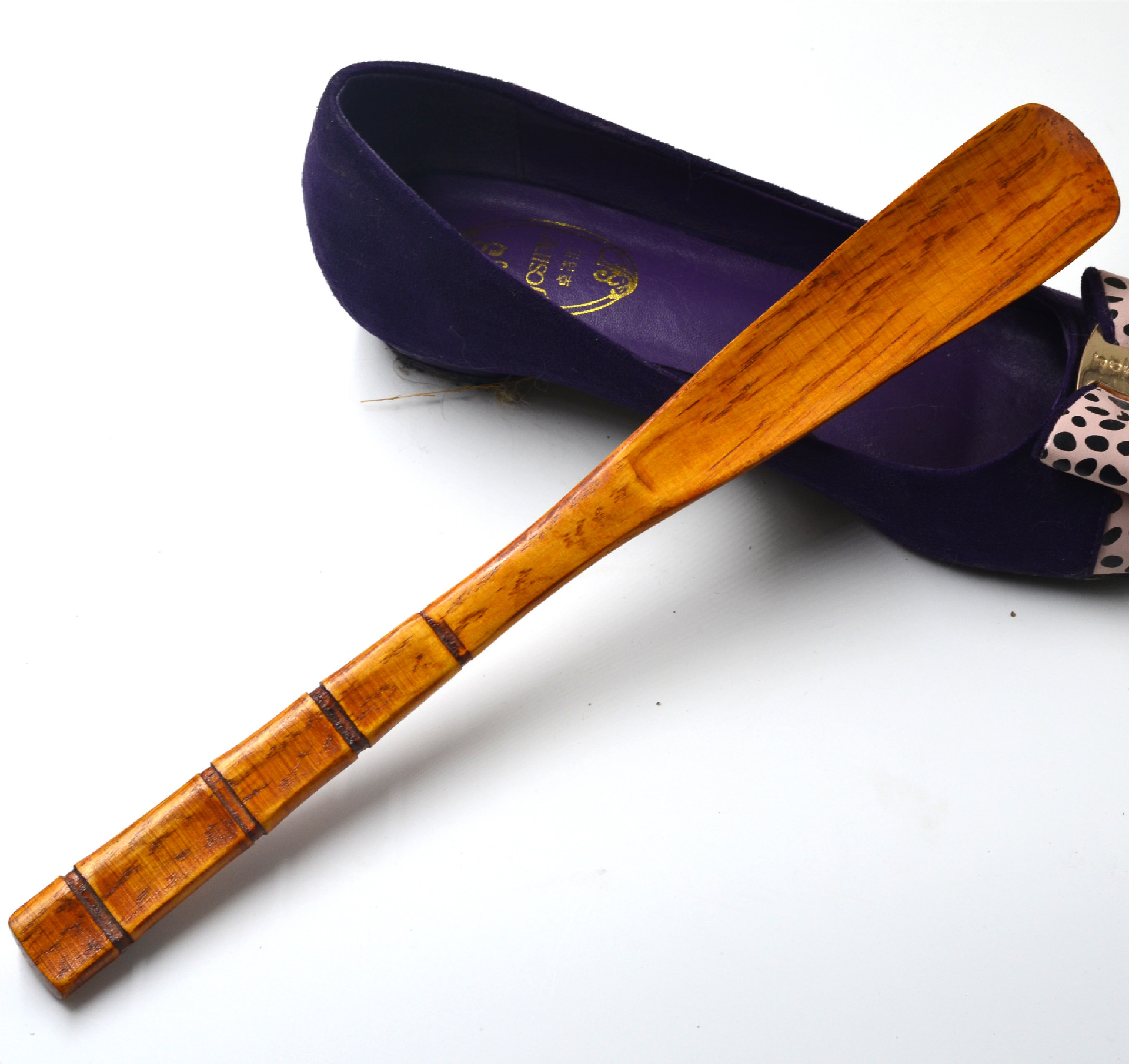 东石艺明 木质 32cm 长柄鞋拔子 木质鞋拔 创意家居可定制