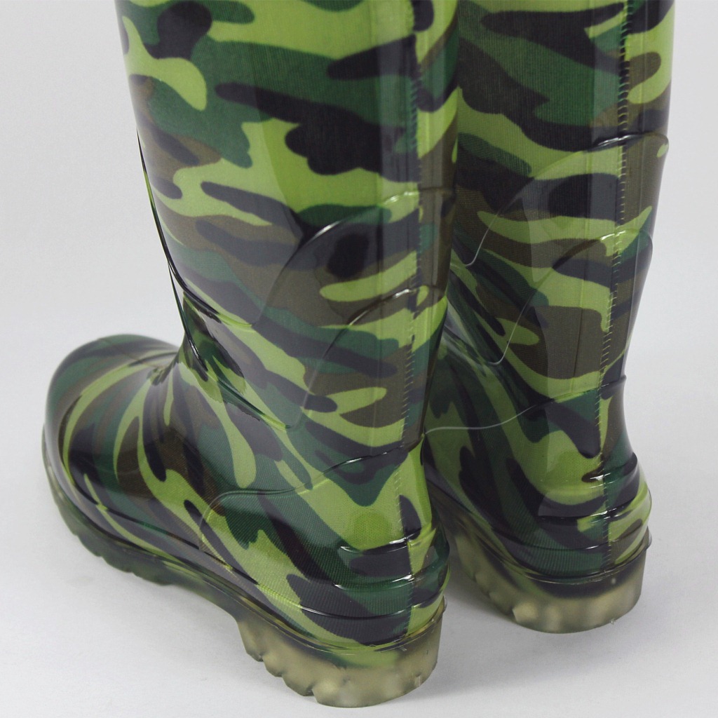 High Camouflage Rain Boots Men's Rain Boots Wholesale PVC Non-Slip Waterproof Shoes Construction Site Labor-Protection Rubber Shoes Factory Direct Sales