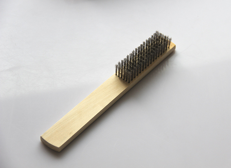 钢丝刷子 文玩钢丝刷 木柄金刚菩提清理去污刷子 烧烤炉清洁刷