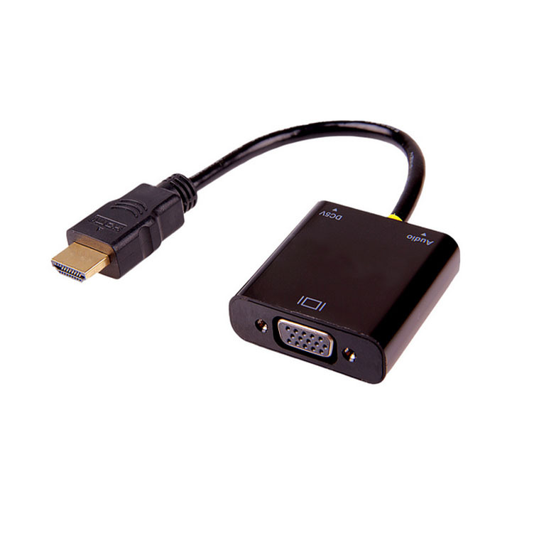 工厂直销hdmi to vga转接头 hdmi转vga 转接线 vga高清视频连接线