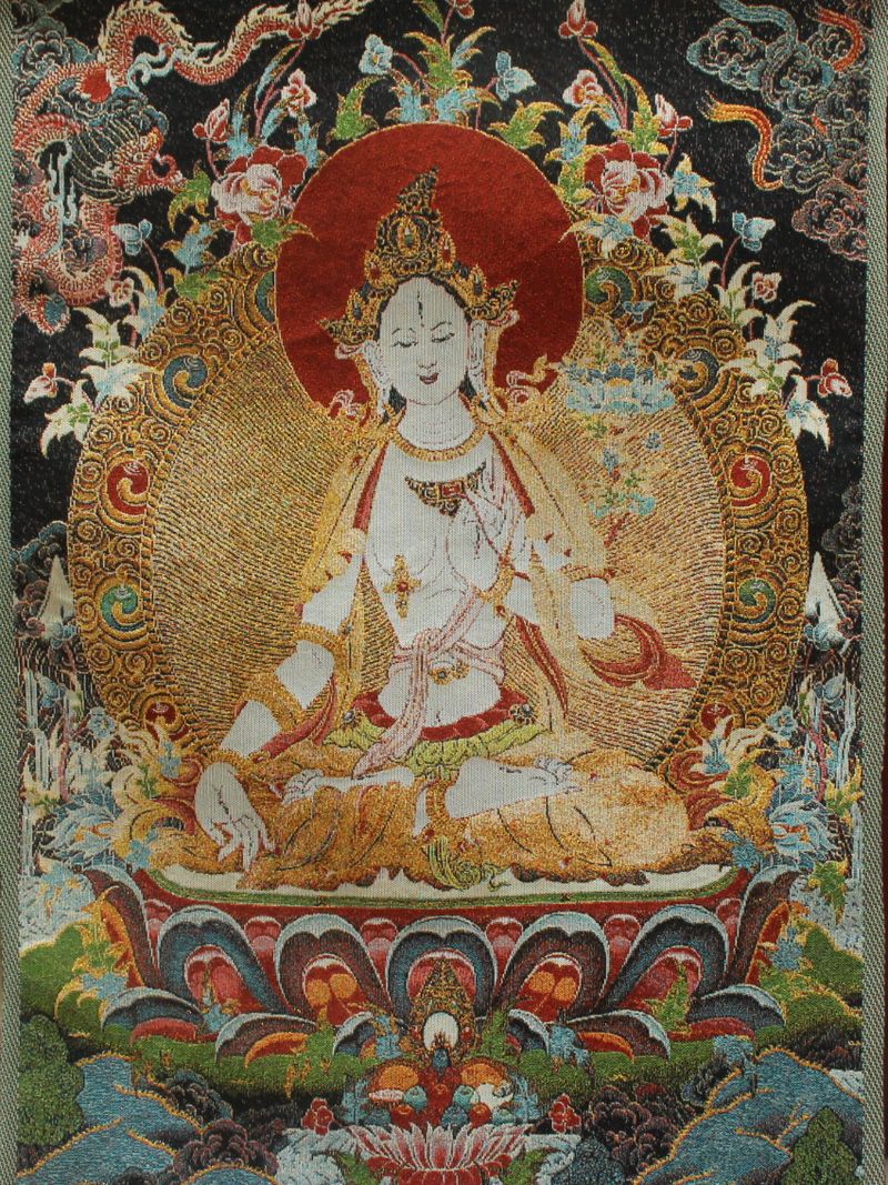 厂家直销真品西藏唐卡藏传神像观音大士布艺批发 南阳唐卡总批发