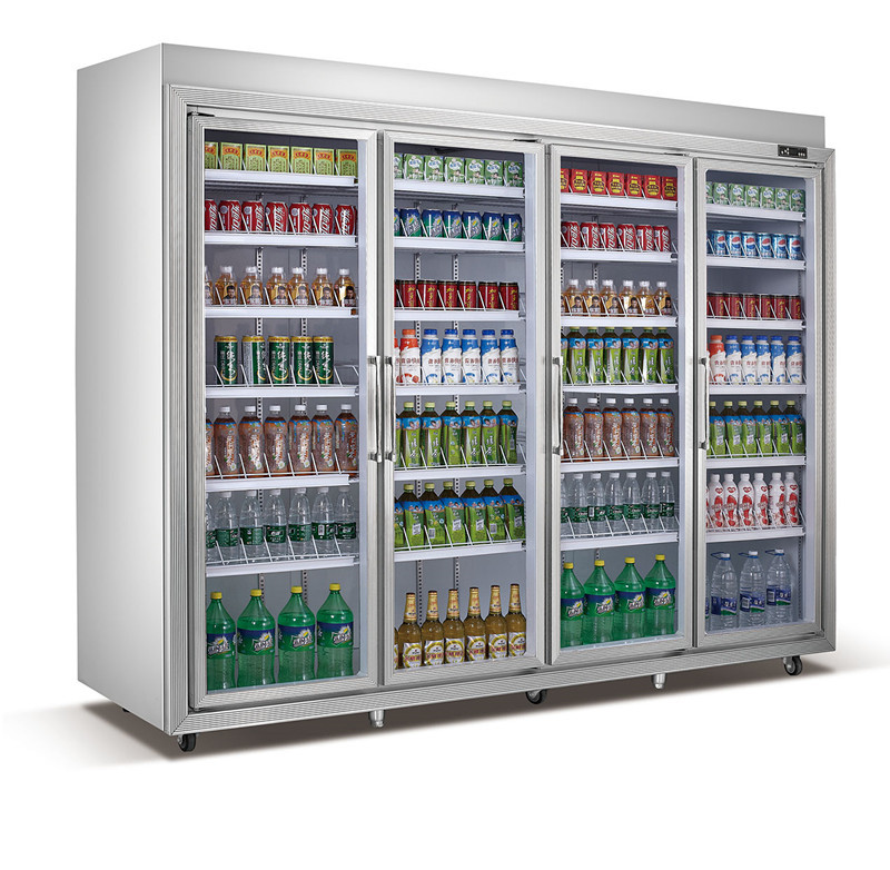 厂家直销超市饮料展示柜 商用四开门立式冰箱冷柜 保鲜冷藏设备