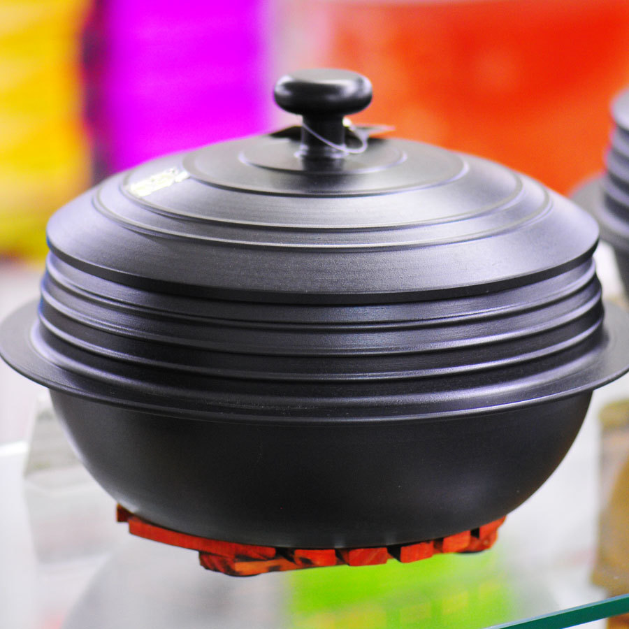 韩国传统纯生铁锅 朝鲜族韩合铁锅铸铁锅生