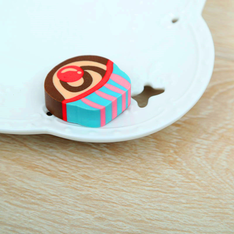 六一儿童节韩国创意文具 可爱鲜艳蛋糕橡皮擦 大号学生美术橡皮