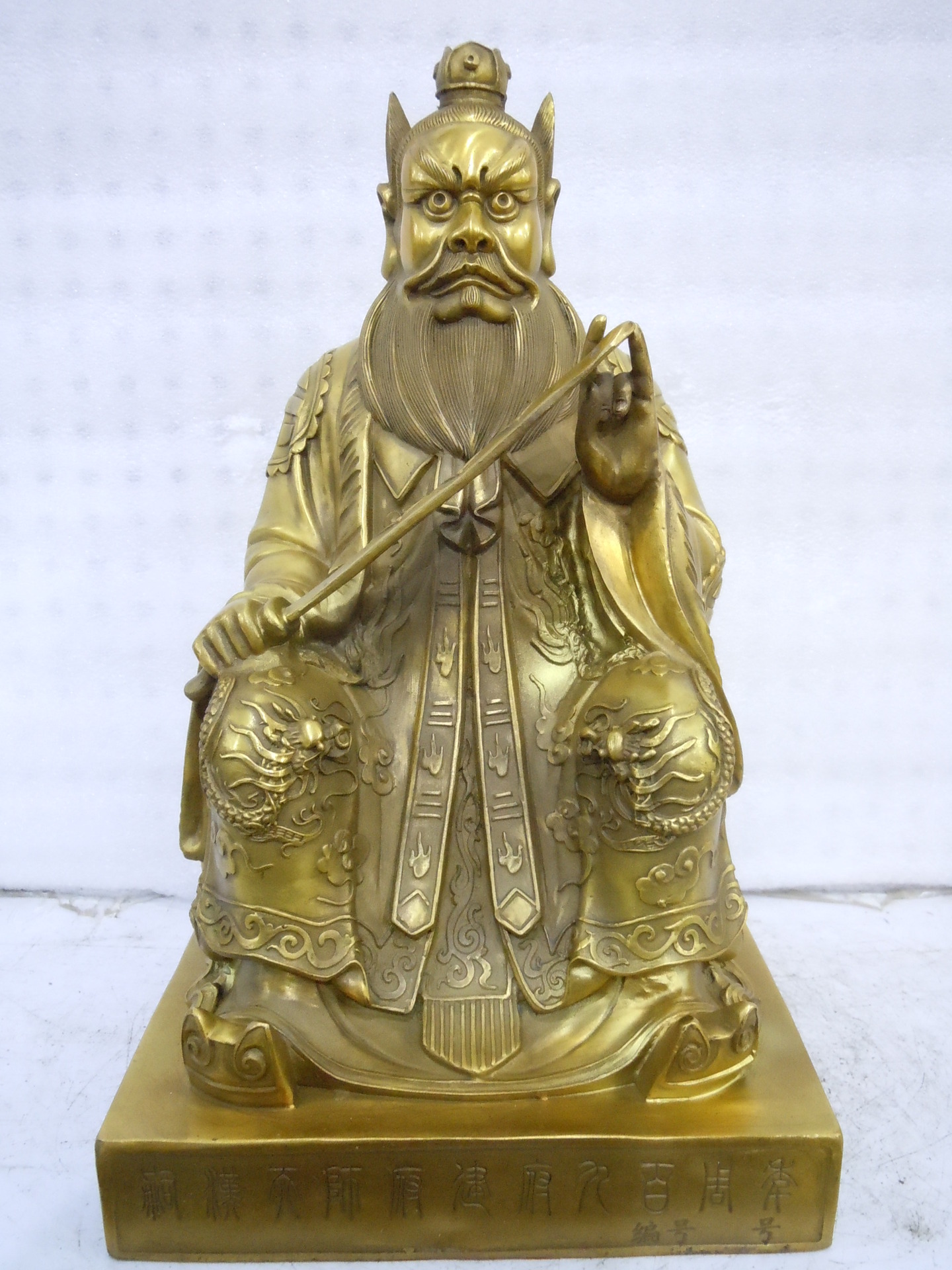 祥狮工艺 纯铜张天师摆件 道教佛像用品