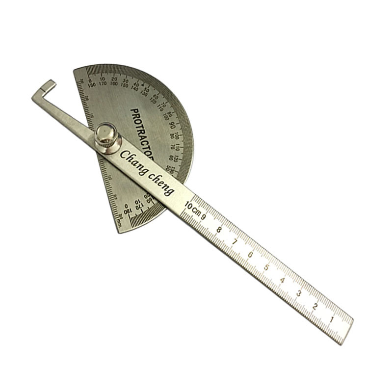 180度调整式半圆分度规 角度尺 角度测量仪 万能角尺 简易量角器