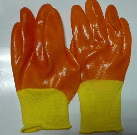 宝洁10#pvc满挂防水浸胶耐油劳保矿工防护手套.