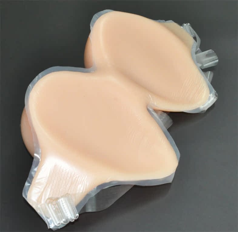 低价批发凹底假乳房假胸 男用1600克伪娘变装连体硅胶义乳