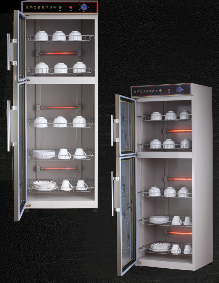 批发 双门消毒碗柜立式不锈钢餐具家用碗筷消毒柜净水器礼品280升