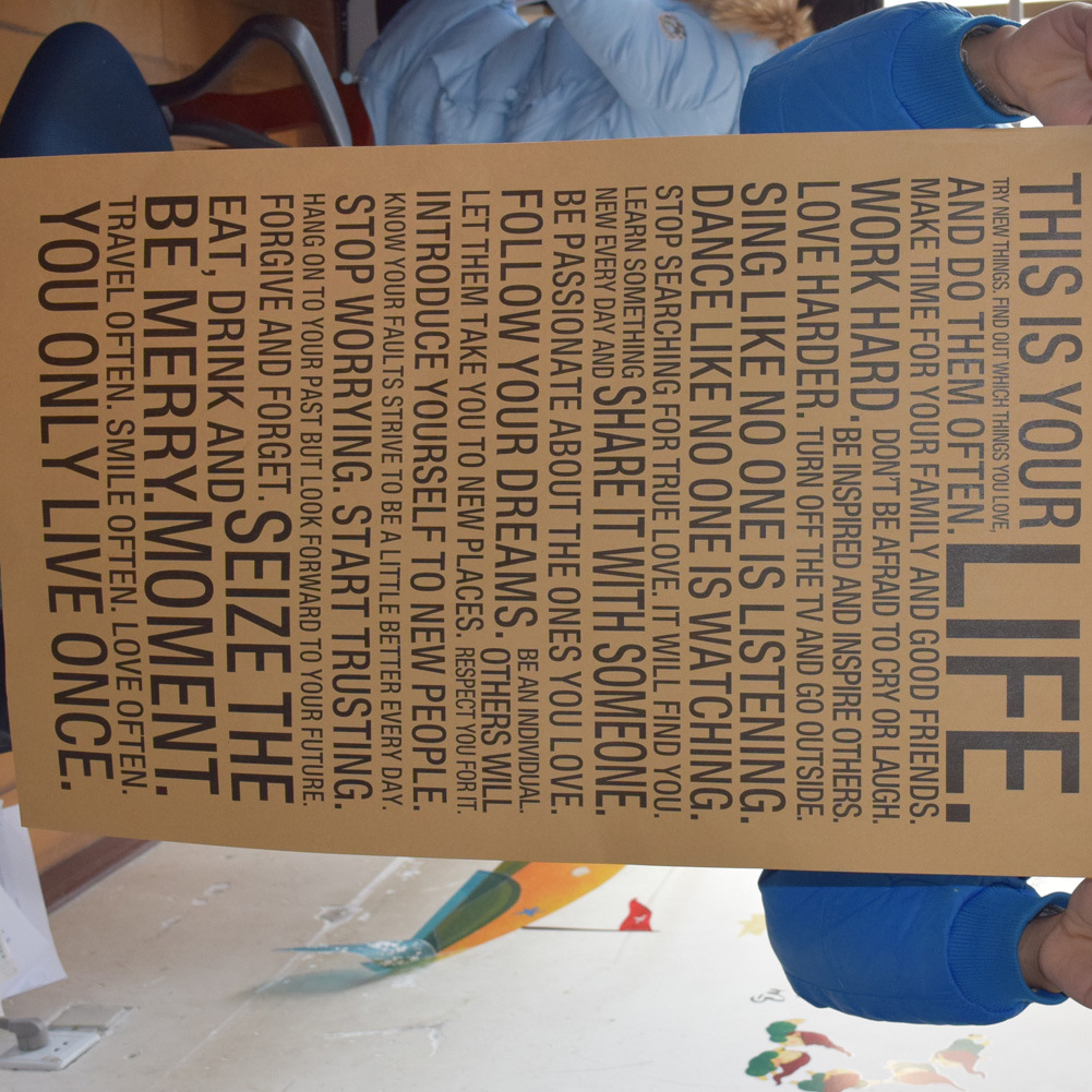 eth0234热卖新款牛皮纸海报英文怀旧