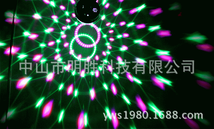 mp3水晶魔球激光灯酒吧ktv舞台灯led带遥控可插sd卡印度中山义乌