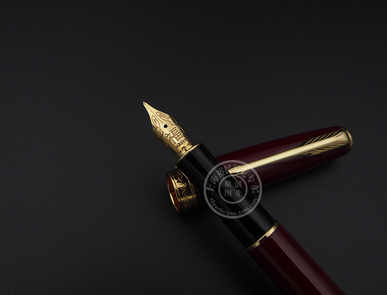 parker派克卓尔福系列「福」字三款宝石红 黑丽雅白夹 .