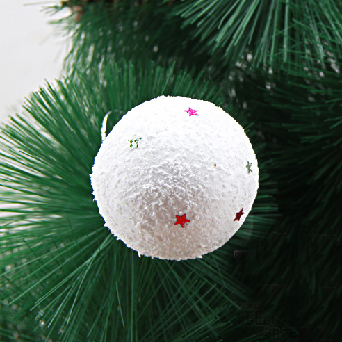 2016 新款 泡沫雪球 圣诞球 白色 圣诞树装饰品 厂家直销
