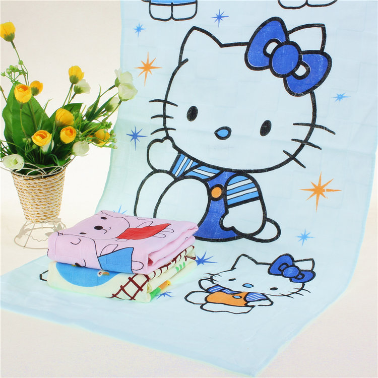 新生儿宝宝浴巾纯棉吸水婴儿纱布浴巾夏薄款超柔护肤幼儿浴巾批发