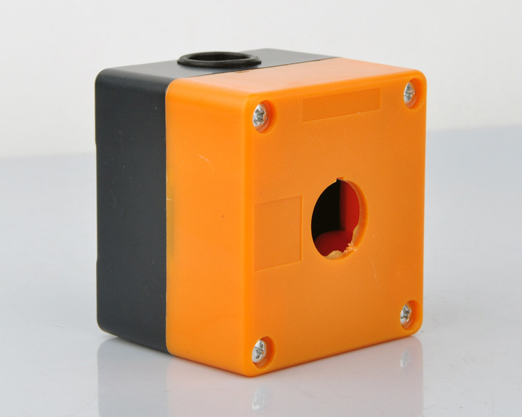 直销abs塑料开关按钮控制盒 22mm孔径单孔防水按钮盒pbx01