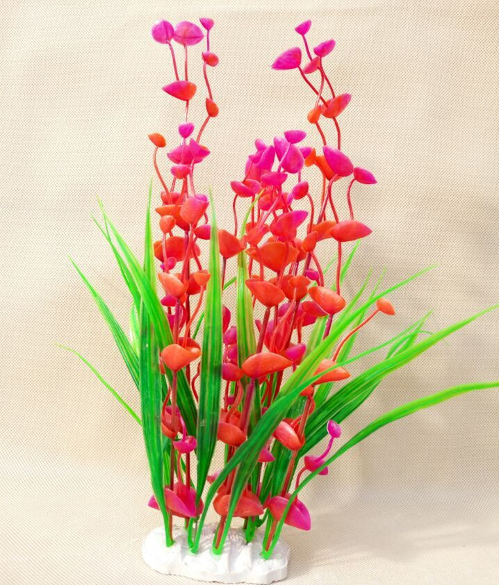 厂家直销 仿真水草 金丝草 水族水族 布景用品 红色 紫色 绿批发