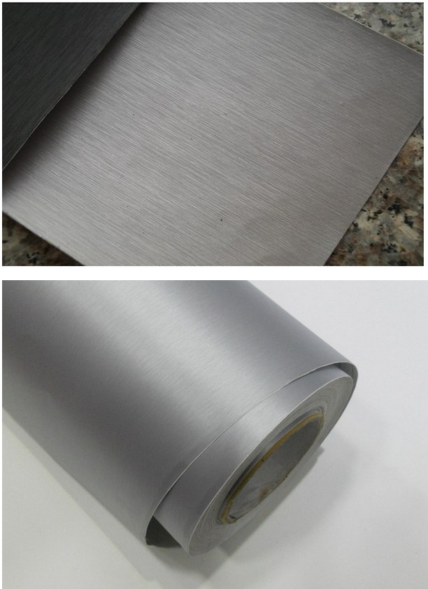 拉丝银贴纸金属车贴车身改色膜内饰全车装饰贴膜中控改装汽车贴纸