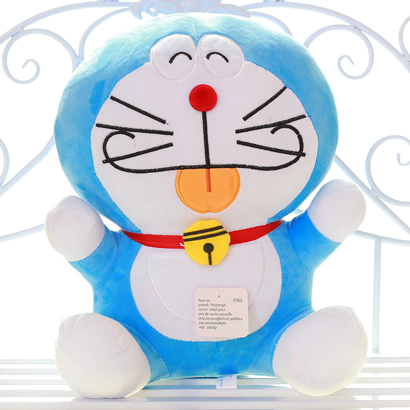 新款 哆啦a梦公仔 七彩色机器猫毛绒玩具儿童叮当猫布
