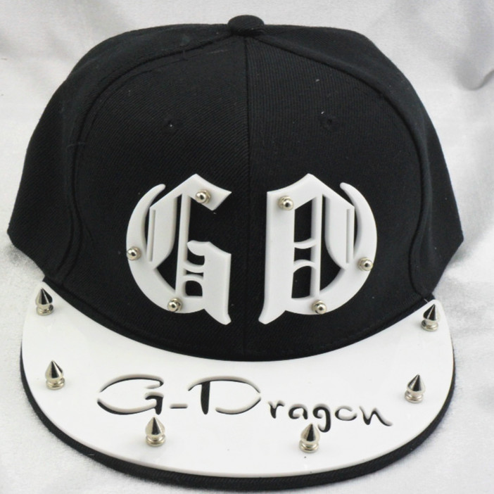 韩版新款亚克力权志龙gd标志嘻哈帽潮帽街舞棒球帽子批发现货热卖