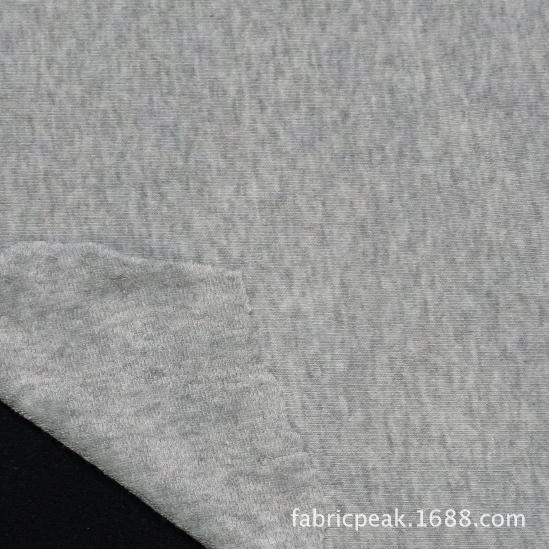 单面涤纶短纤针织麻灰蚂蚁布面料 毛圈布男女装服装布料 工厂定制