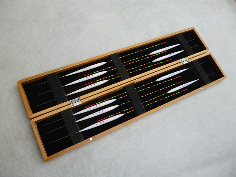 高档鱼漂盒 桐木盒子 原木质浮漂盒木制鱼竿盒垂钓渔具