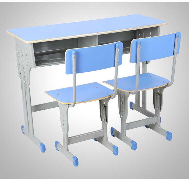 学生课桌椅 双人书桌儿童学习桌椅 双柱靠背课桌凳 学校课桌批发