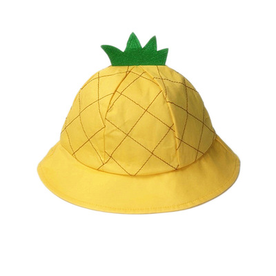 凯维帽业-水果儿童菠萝边帽定做 广东广州帽子工厂 oem贴牌
