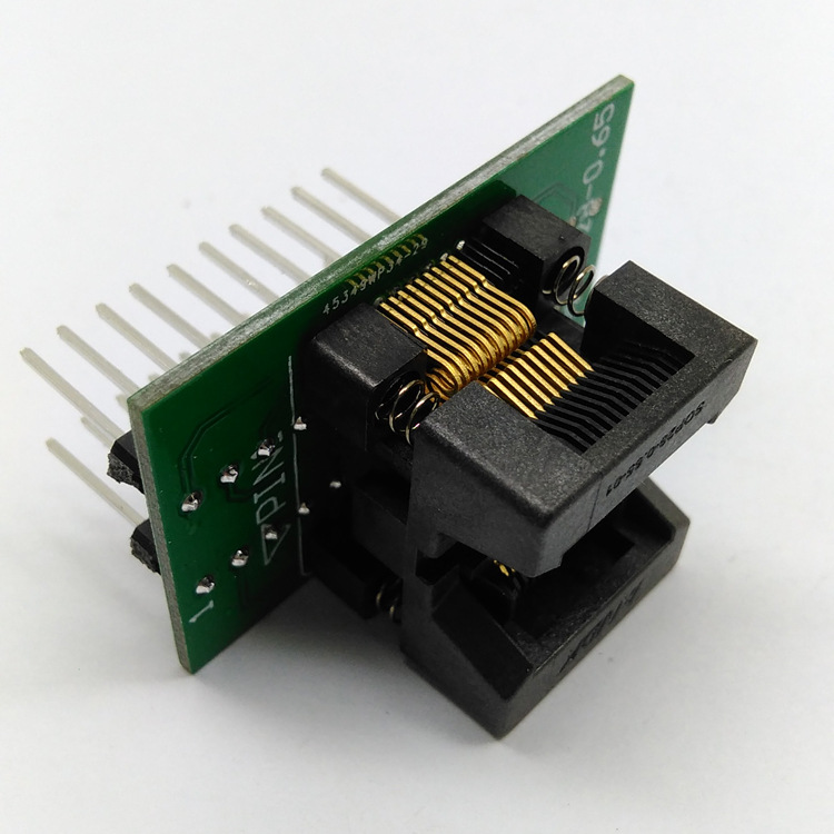 ssop20 tssop20 芯片烧录座 镀金双触点 ots-28-0.65-01 烧写座