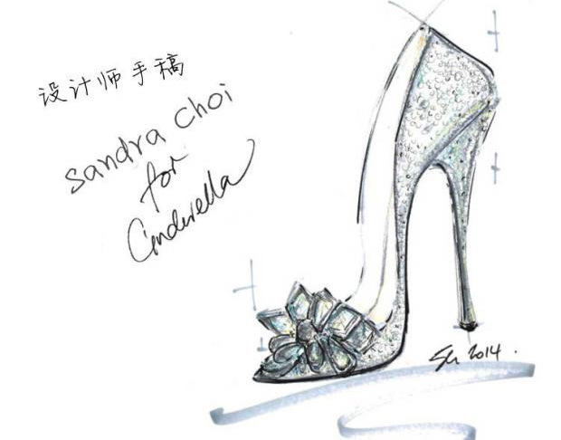 灰姑娘水晶鞋银色水钻婚鞋新娘鞋尖头高跟鞋细跟婚纱鞋单鞋