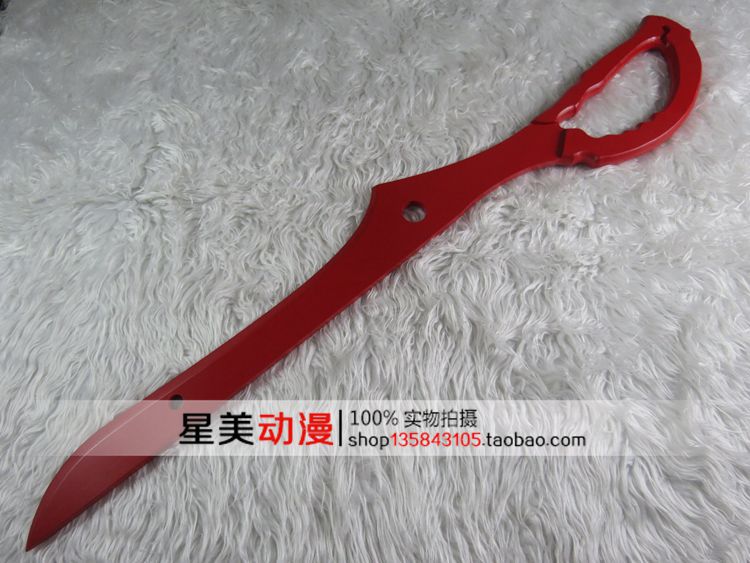 动漫道具现货 斩服少女 缠流子大剪刀 针目缝 cos动漫道具木制