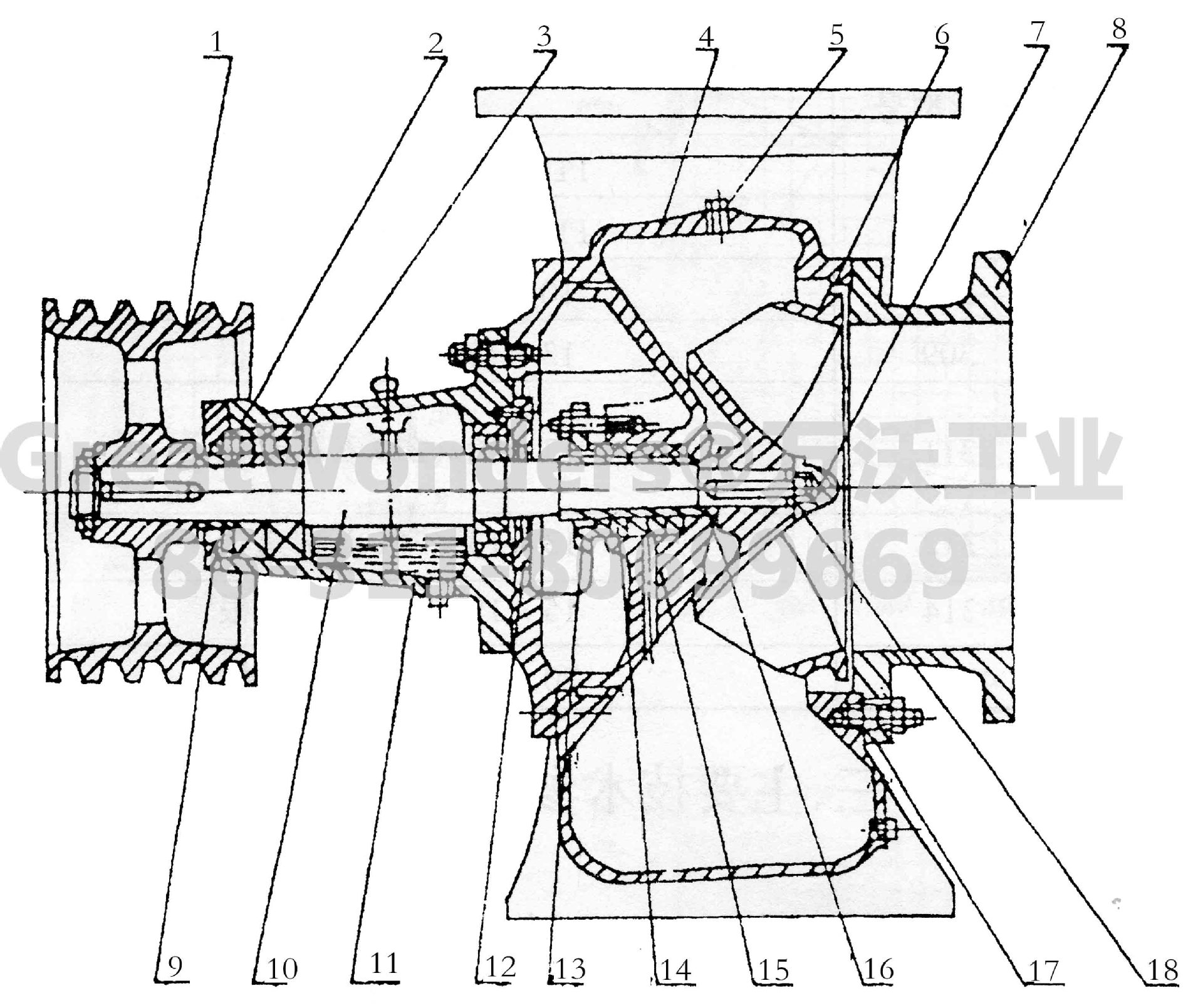 厂价直供hw混流泵 大流量低扬程卧式蜗壳式混流泵