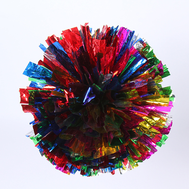 啦啦操花球广场舞手摇花球拉拉队手花彩球舞蹈道具大号啦啦花批发