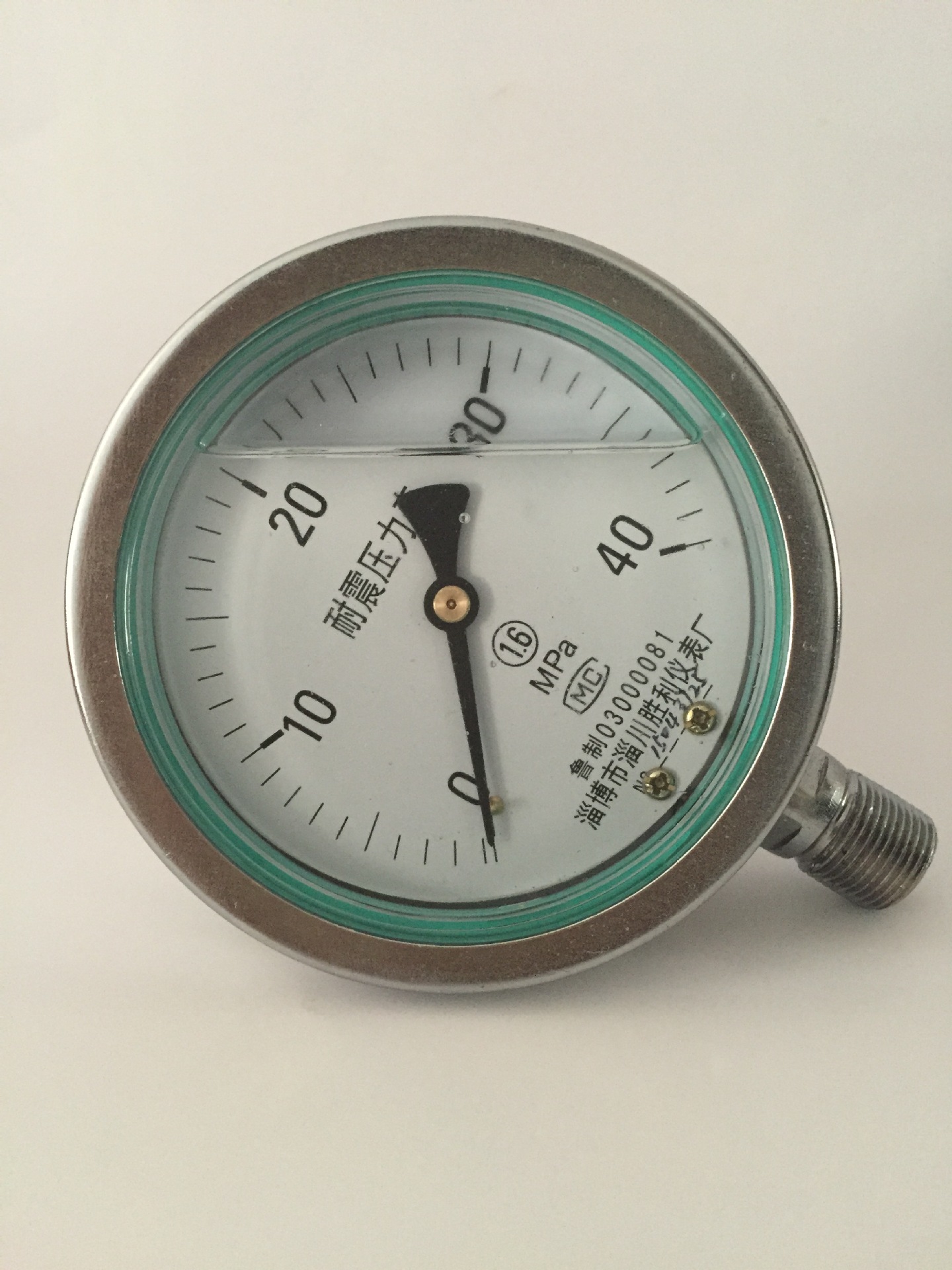 胜利精工厂家直销ytn100h防震抗震压力表国标硅油耐震压力表