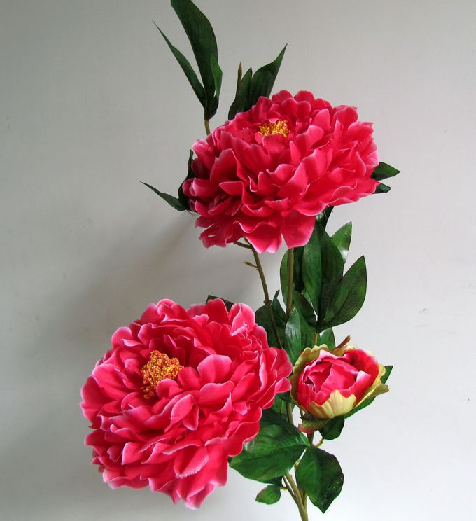客厅落地仿真牡丹花3头大牡丹绢花假花装饰厂家直销仿真植物批发