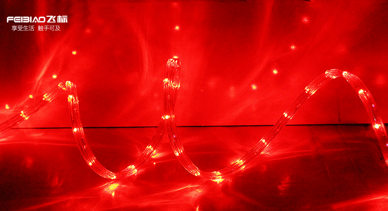 超值炫酷/led彩虹管扁三线四彩防水220v七彩色室外闪动灯带